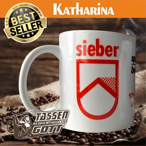 Werbetasse-Katharina mit Sublimationsdruck Logo -Bilder-Alle Farben ein Preis!