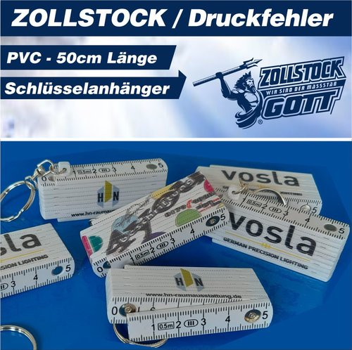 Zollstock und Meterstäbe mit Fehldruck günstig kaufen