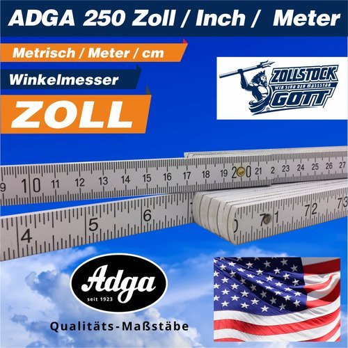Zollstock online bedrucken - Meterstab gestalten Metrisch und Inch / Zoll
