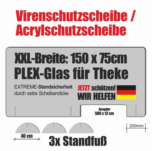 Viren Plexiglas Schutzscheibe für Verkaufsplätze Apotheken oder Arztpraxen