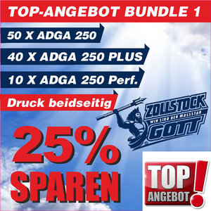 Angebot / Bundle 1 / Jetzt 25% Sparen. 100 Stück Zollstöcke inkl. Premiumdruck, 3 unterschiedliche Adga 250er Serie