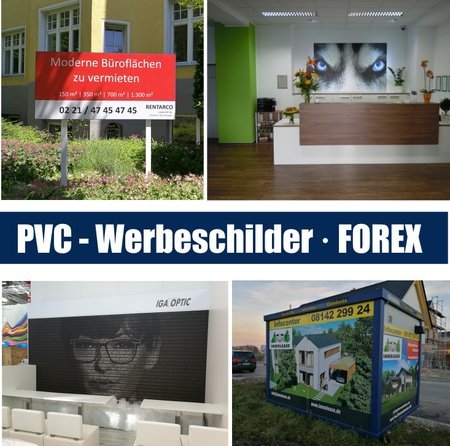 FOREX bedrucken | Leichte, stabile & günstige Werbeschilder