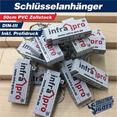 aus PVC Plastik Zollstock Meter Meterstab / inkl. / 50cm Druck